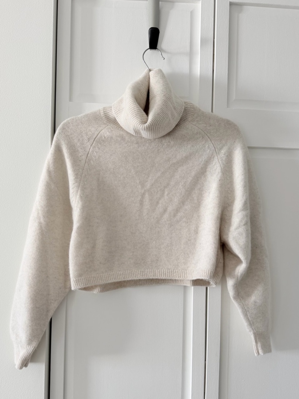 Wilfred 100% Cashmere Oversized Cropped Turtleneck Sweater - XS